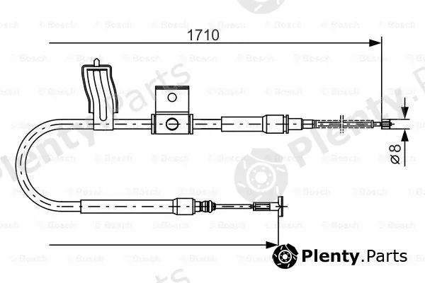Bosch 1987477829 — Cable Pull, parking brake