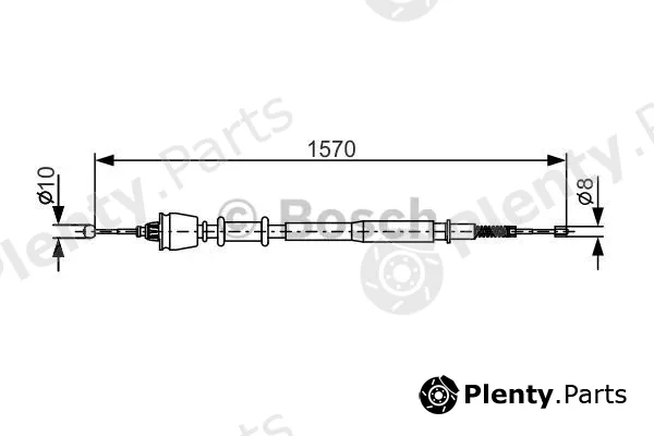 Bosch 1987477885 — Cable Pull, parking brake