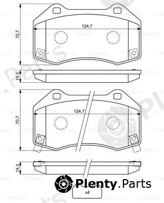 Bosch 0986494718 — Brake Pad Set, disc brake