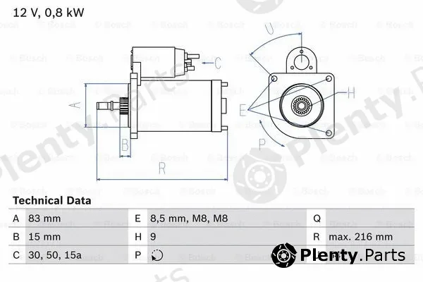 Bosch 0986013590 — Starter