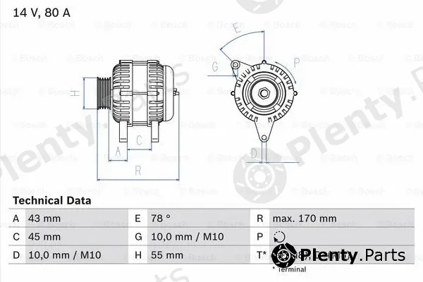 Bosch 0986042081 — Alternator