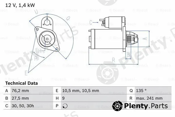 Bosch 0986015050 — Starter