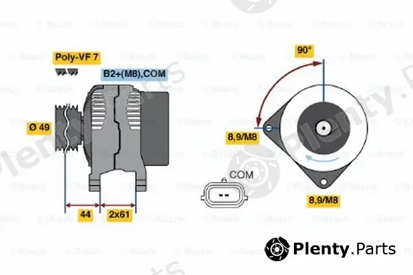 Bosch 0124425074 — Alternator