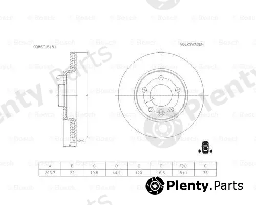 Bosch 0986T15181 — Brake Disc