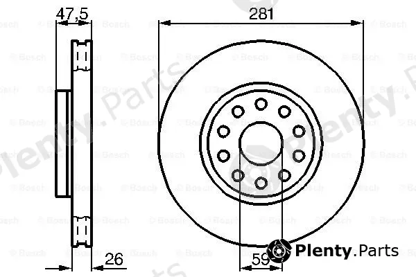Bosch 0986478460 — Brake Disc