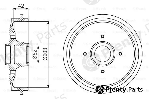 Bosch 0986477201 — Brake Drum