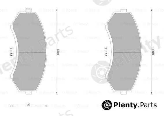 Bosch 0986AB1387 — Brake Pad Set, disc brake