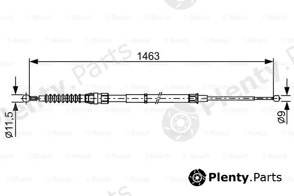 Bosch 1987482456 — Cable Pull, parking brake