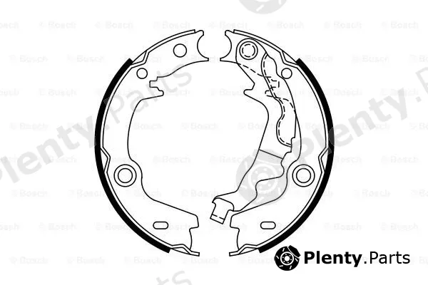 Bosch 0986487761 — Brake Shoe Set, parking brake