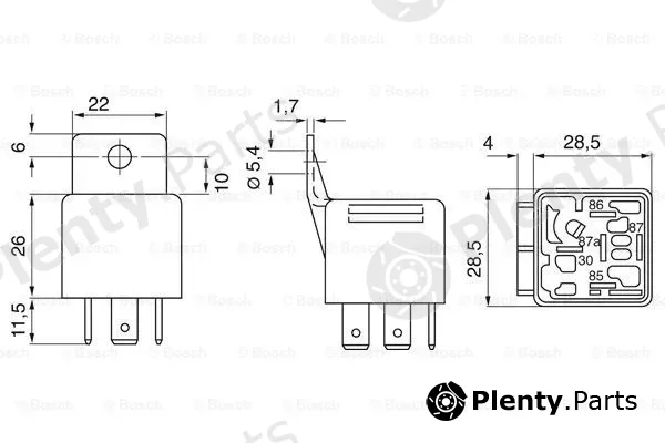 Bosch 0332209150 — Relay, cold start control