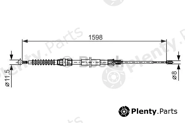 Bosch 1987482379 — Cable Pull, parking brake