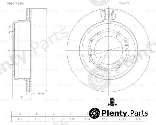 Bosch 0986AB5402 — Brake Disc
