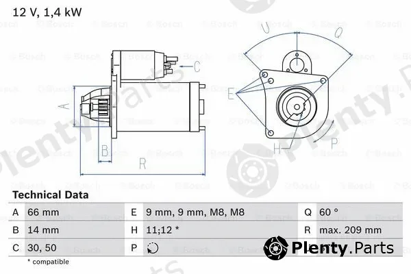 Bosch 0986021651 — Starter