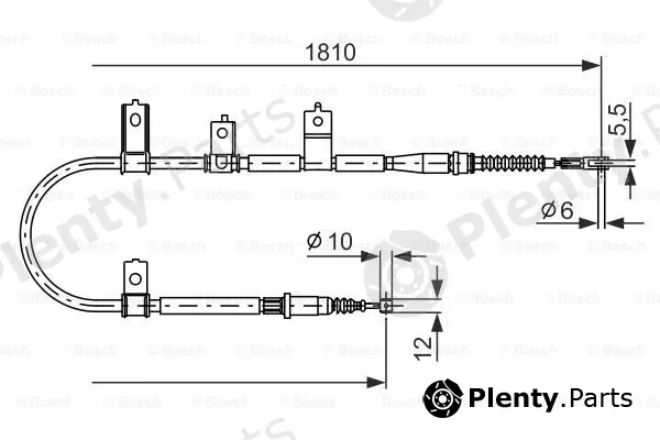 Bosch 1987477672 — Cable Pull, parking brake