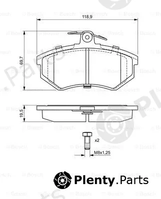 Bosch 0986466700 — Brake Pad Set, disc brake