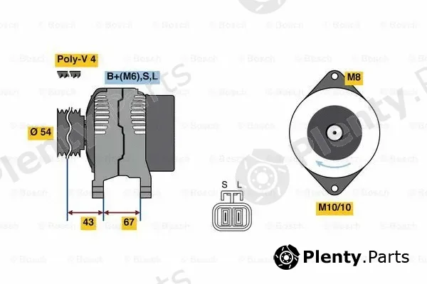 Bosch 0986080250 — Alternator
