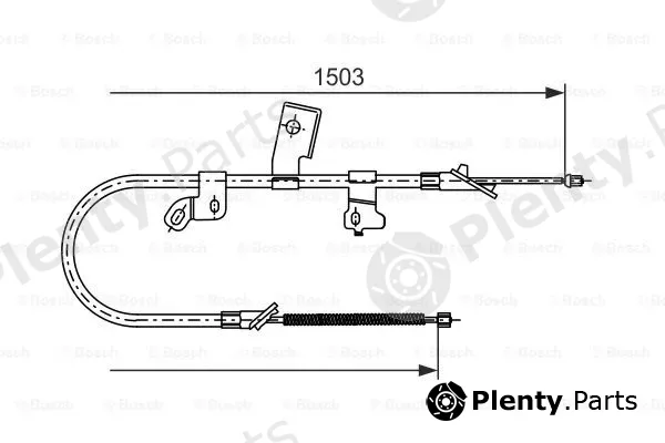 Bosch 1987477543 — Cable Pull, parking brake