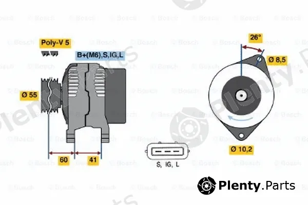 Bosch 0123325012 — Alternator