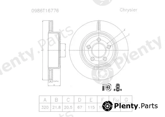 Bosch 0986T16776 — Brake Disc