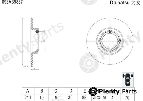 Bosch 0986AB9887 — Brake Disc