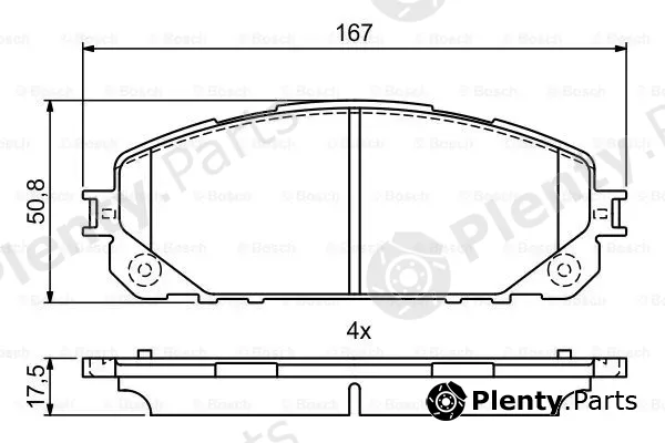 Bosch 0986495404 — Brake Pad Set, disc brake