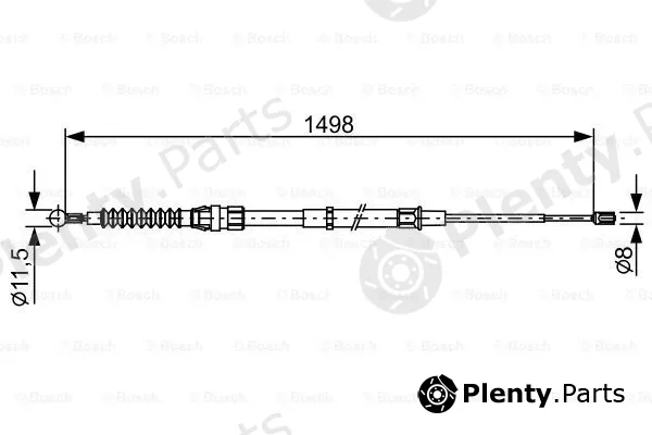 Bosch 1987482455 — Cable Pull, parking brake
