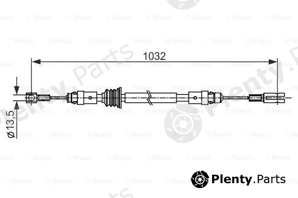 Bosch 1987482548 — Cable Pull, parking brake