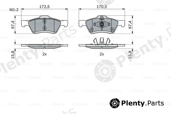 Bosch 0986494960 — Brake Pad Set, disc brake