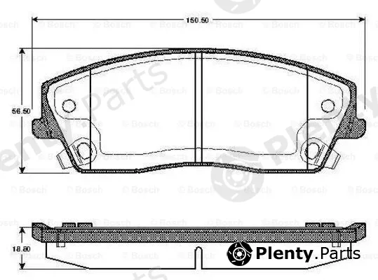 Bosch 0986TB2886 — Brake Pad Set, disc brake