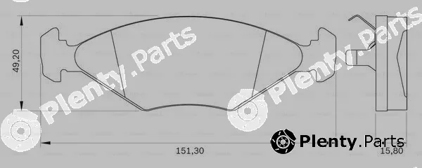 Bosch 0986BB0106 — Brake Pad Set, disc brake