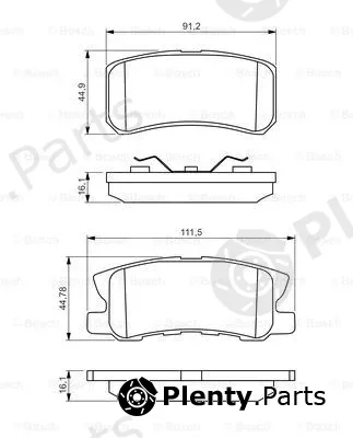 Bosch 0986495357 — Brake Pad Set, disc brake