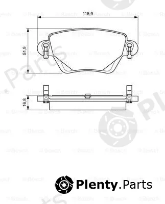 Bosch 0986424683 — Brake Pad Set, disc brake