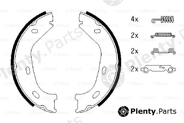 Bosch 0986487542 — Brake Shoe Set, parking brake