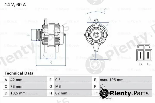 Bosch 0986045681 — Alternator