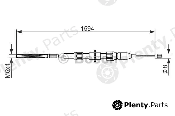 Bosch 1987477042 — Cable Pull, parking brake