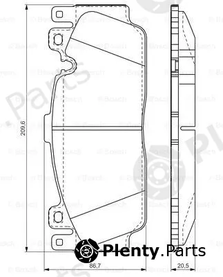 Bosch 0986TB3210 — Brake Pad Set, disc brake