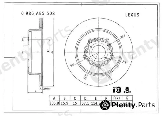 Bosch 0986AB5508 — Brake Disc