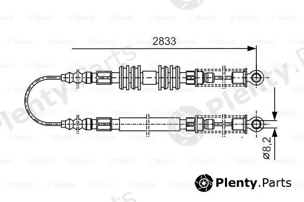 Bosch 1987477296 — Cable Pull, parking brake