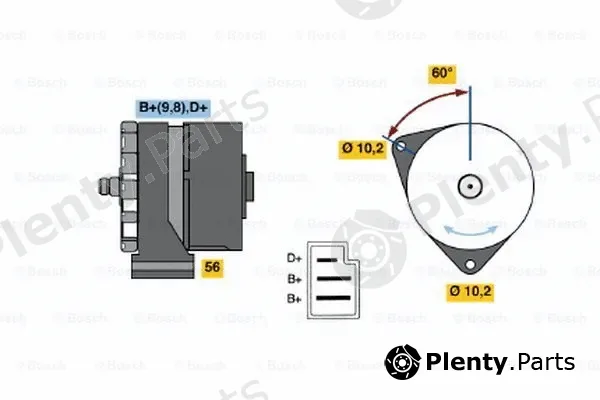 Bosch 0120489025 — Alternator