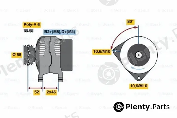 Bosch 0124615002 — Alternator