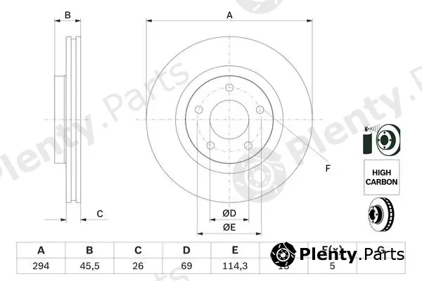 Bosch 0986479745 — Brake Disc