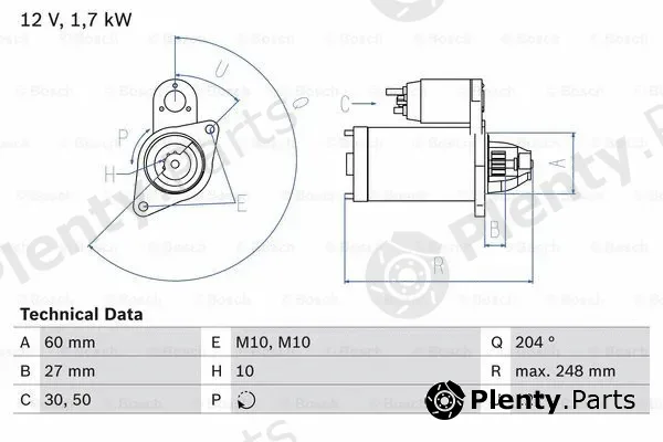 Bosch 0986023100 — Starter