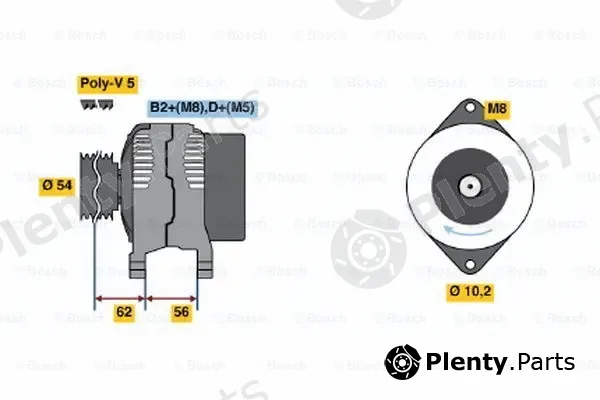 Bosch 0124225046 — Alternator
