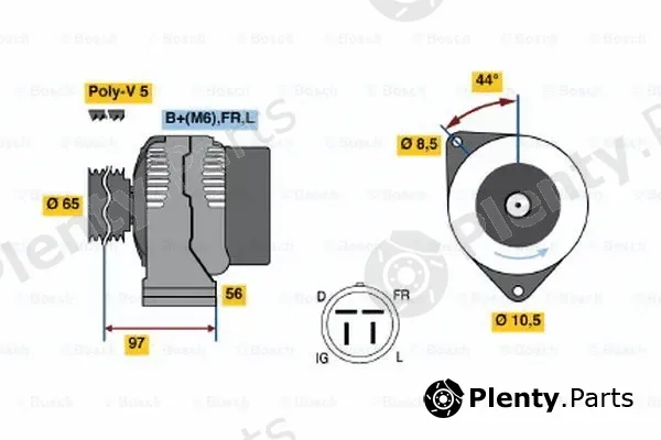 Bosch 0123115009 — Alternator