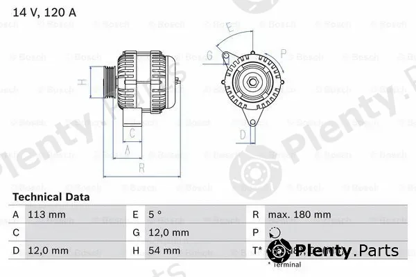 Bosch 0986083300 — Alternator
