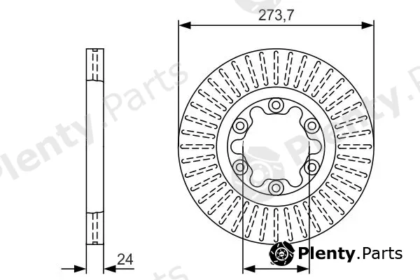 Bosch 0986479V36 — Brake Disc