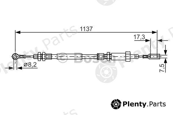 Bosch 1987482046 — Cable Pull, parking brake