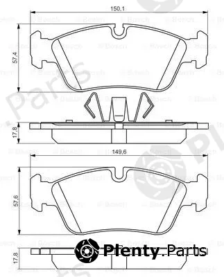 Bosch 0986495276 — Brake Pad Set, disc brake