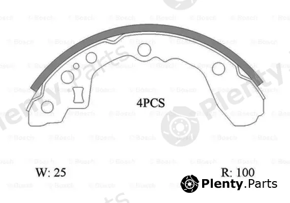 Bosch 0986AB0138 — Brake Shoe Set