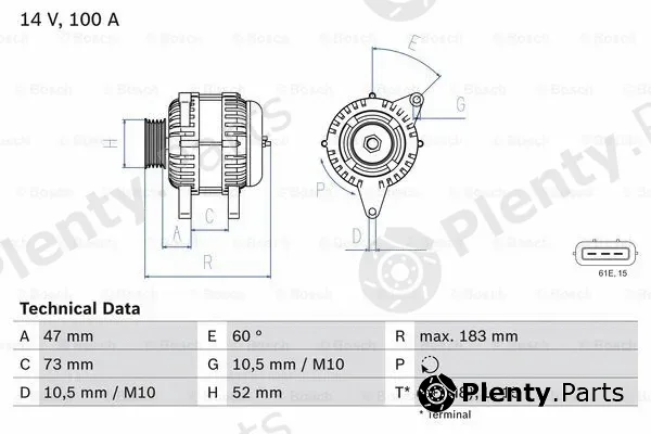 Bosch 0986080920 — Alternator